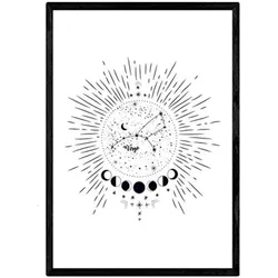 POSTER Sternzeichen Jungfrau A4 Rahmenlos