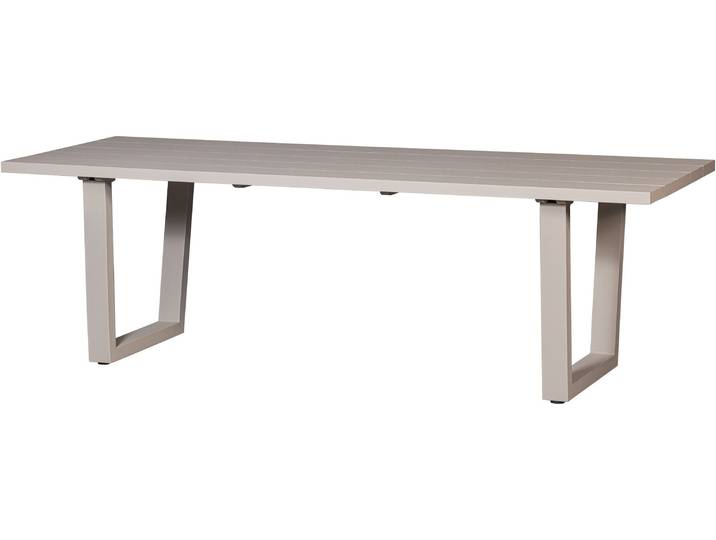 Esstisch WOOOD Bear Outdoor-Aluminium korrosionsbeständig, H 75 x B 240 x T 87 cm , beige (diverse, sand, diverse), B:240cm H:75cm T:87cm, Tische, Esstisch, Leichtgewichtig, Tragkraft 150 kg, einfach zu montierbar