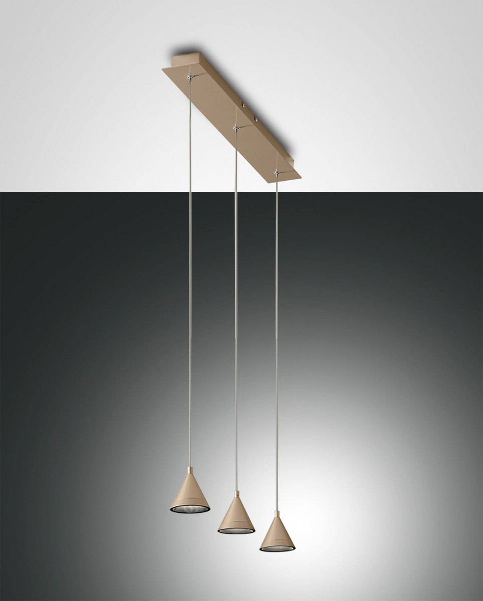 Fabas Luce 3er-LED-Pendelleuchte DELTA 65cm gold 3443-47-225 8019282099475
