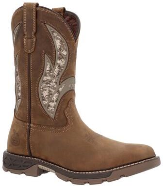 "Georgia Boot Carbo-Tec FLX Breeze-Mesh 11"" Pull-On - Mens 9 Brown Boot Medium"