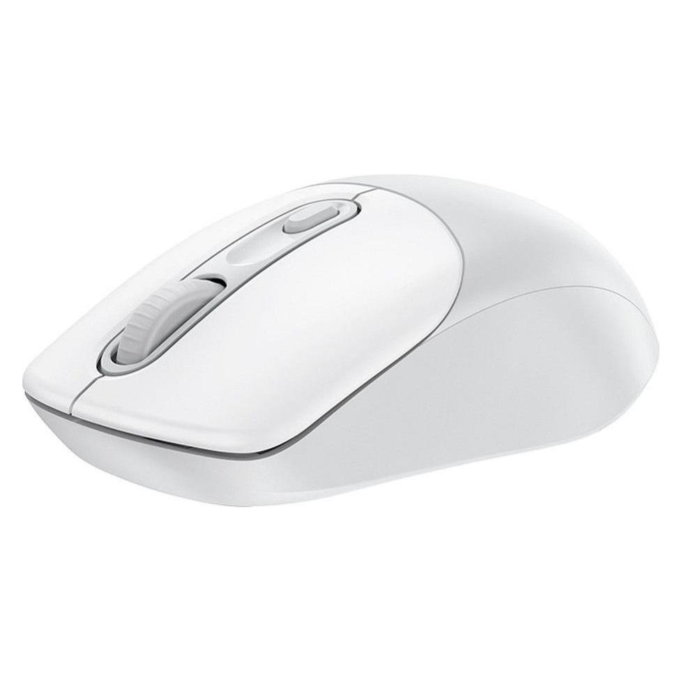 Hoco Headphone with microphone wireless computer mouse 2.4G GM28 white gray (Kabellos) (GM28 White)