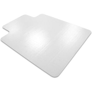 Floortex Bodenschutzmatte Valuemat, transparent, für Teppichböden, Vinyl, rutschfest, 90 x 120cm, mit Lippe