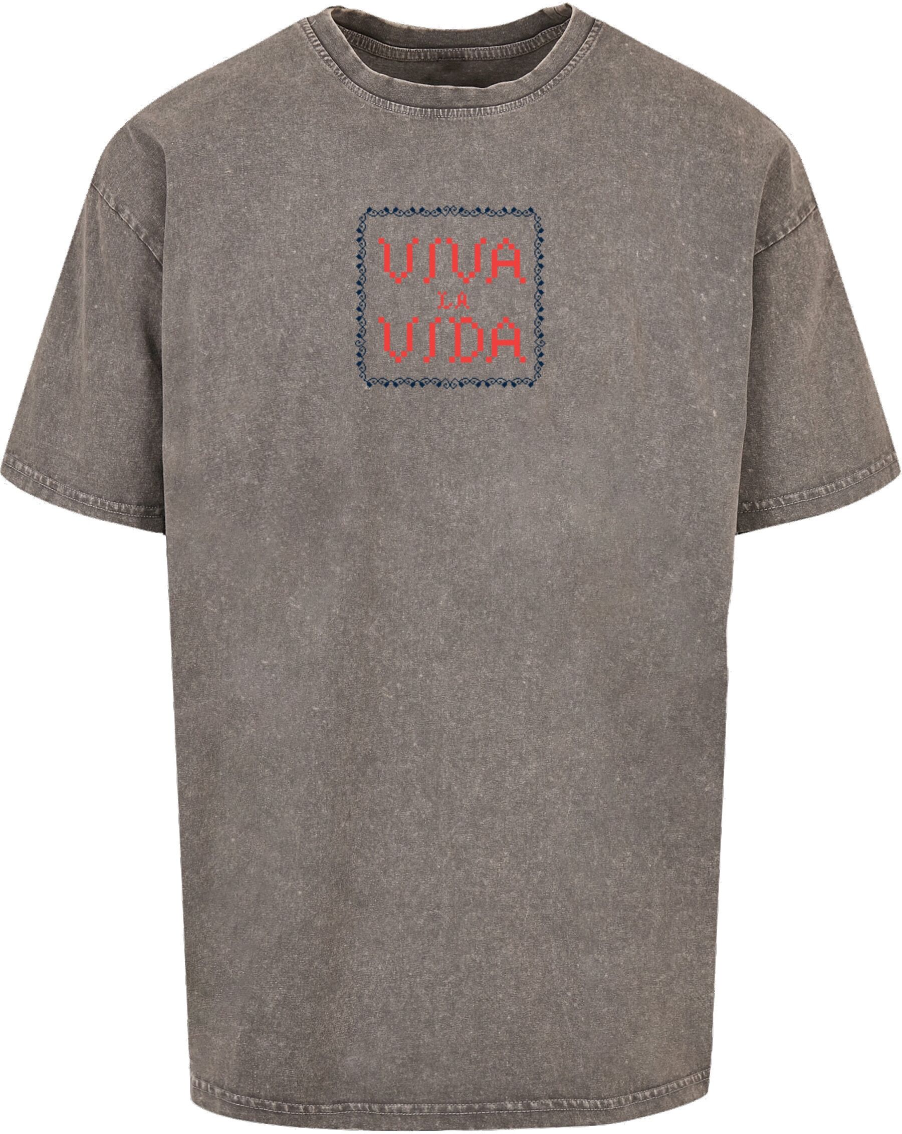 T-Shirt MERCHCODE "Merchcode Herren", Herren, Gr. M, grau (asphalt), 100% Baumwolle, bedruckt, oversize, Rundhals, Shirts T-Shirt