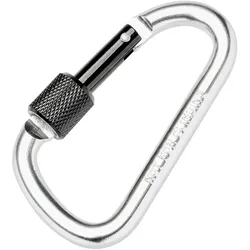 Schraubkarabiner, 75 mm silber, Aluminium