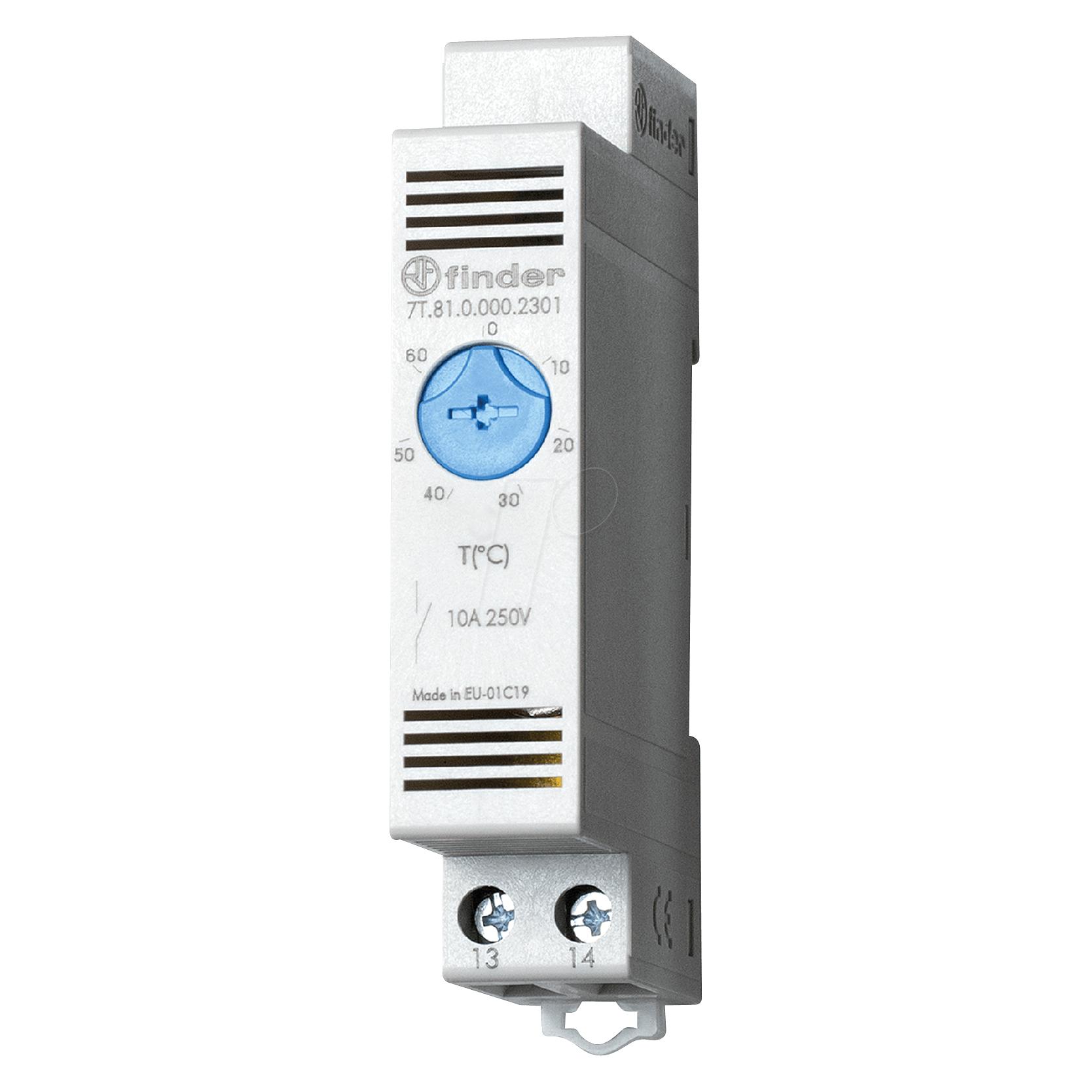 Finder Panel Thermostat, temperature control, - (7T.81.0.000.2301)