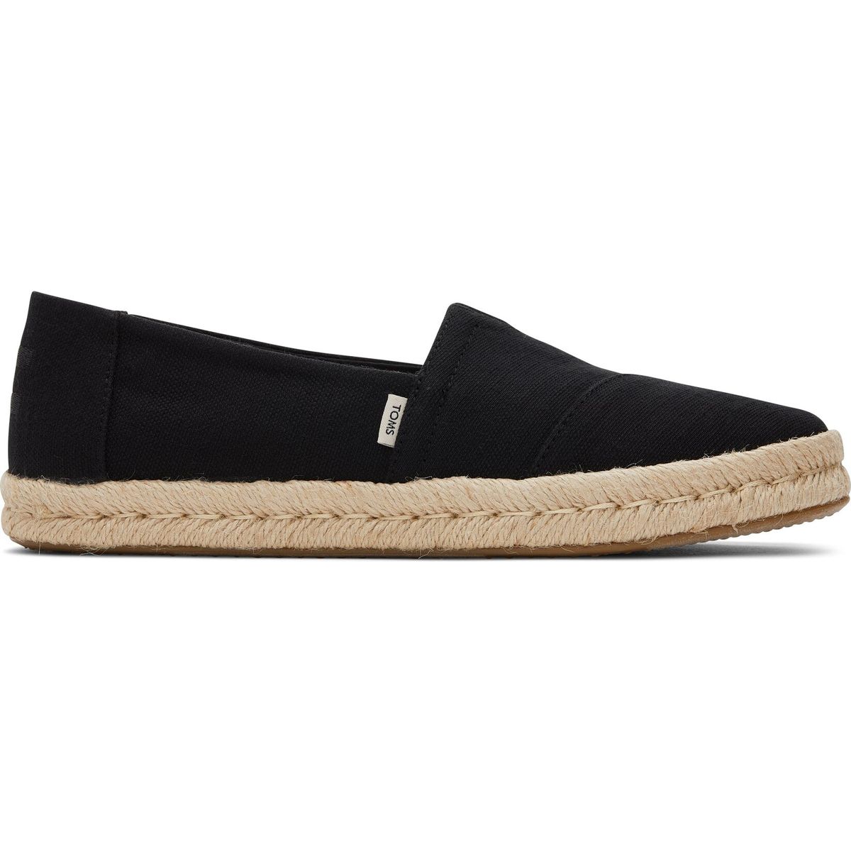 Toms Alpargata Rope 2.0 black recycled cotton slubby 37 10020687-37