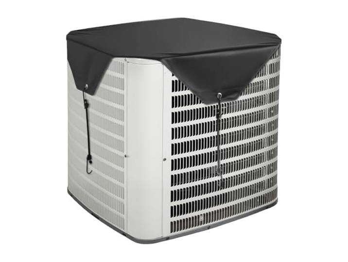 VEVOR Housse de Climatiseur Extérieur\, 71x71 cm\, Couverture de Protection Climatiseur des Débris\, Tissu Polyester Doublure PVC\, Résistance Pression Pluie\, Taille Universelle\, Cache pour Clim Extérieur