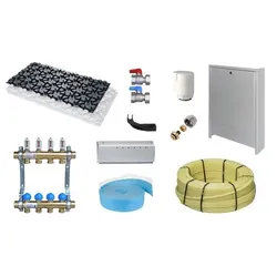 Fußbodenheizung Paket 40m2 Noppenplatte NP 30-2 sd PE-RT Rohr 16 x 2 mm
