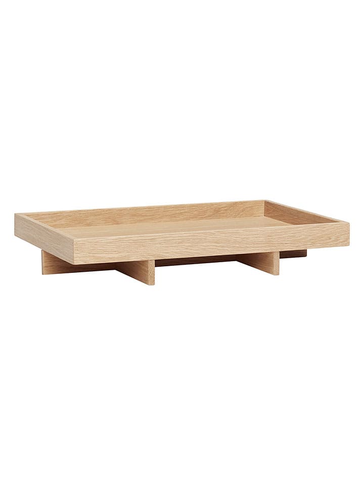Hübsch Tablett "Elevate" in Natur - (B)46 x (H)34 x (T)8 cm - onesize