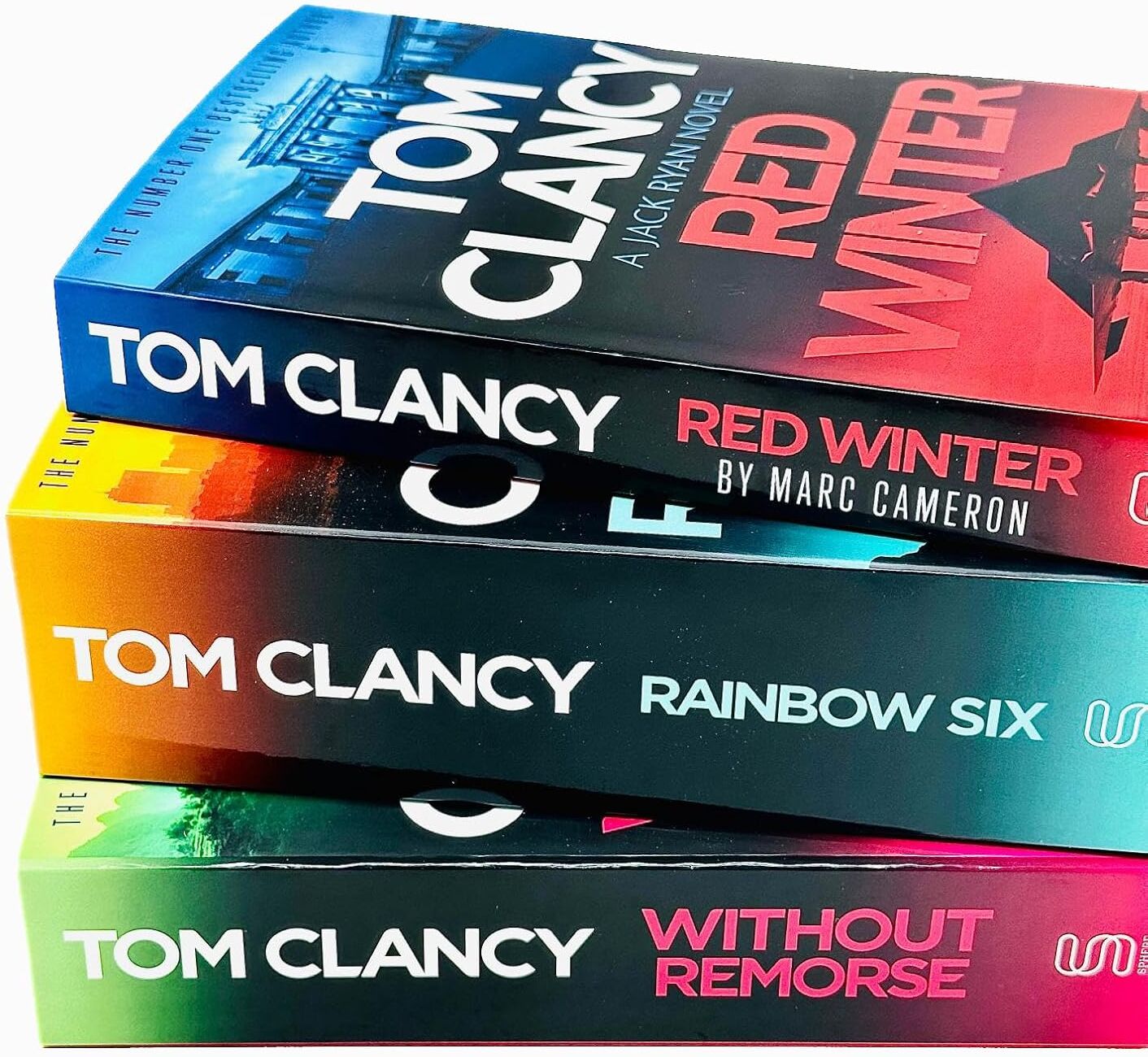 Sphere Tom Clancy collection Red Winter, Rainbow Six & Without Remorse By Marc Cameron 3 Books Set