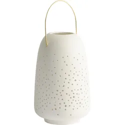 Uyuni Ceramic Lantern 15x24cm weiß