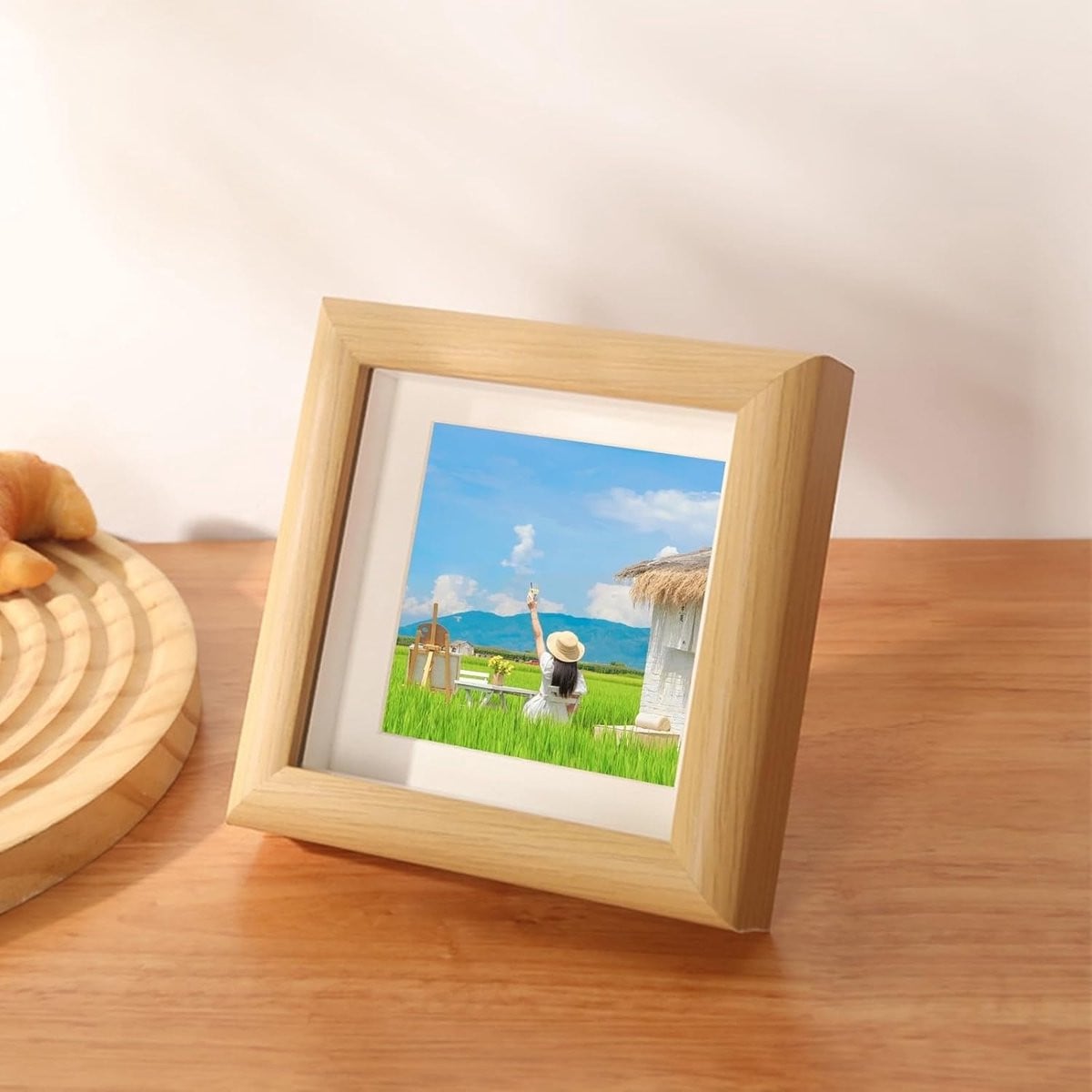 Fotolijst Hout - Certificaatframe - Houtkleur - 10x10 cm