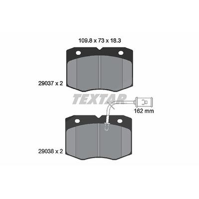 Textar Bremsbelagsatz, Scheibenbremse [Hersteller-Nr. 2903701] für Iveco