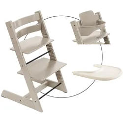Stokke® Tripp Trapp® Bundle Treppenhochstuhl inklusive Babyset & Tray, grau
