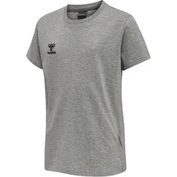 HUMMEL hmlMOVE GRID COTTON T-SHIRT S/S KID grey melange 128