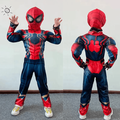 Inspire Essentials Kids Superhero Muscle Costume Set With Mask, Cloak & Padded Suit xs e