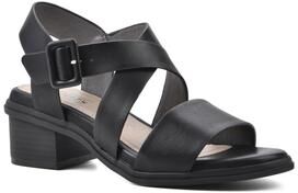 Women's Cordovan Dressy Sandal by Cliffs in Black Burnished Smooth (Size 6 M)
