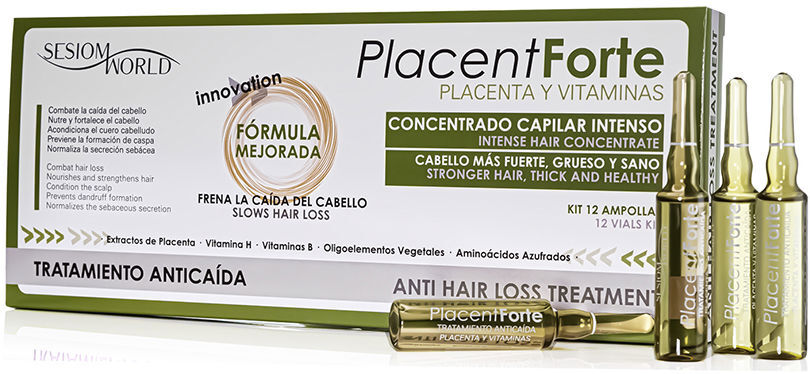 Sesiom World Placent Forte tratamento anti-queda ampolas 12 u