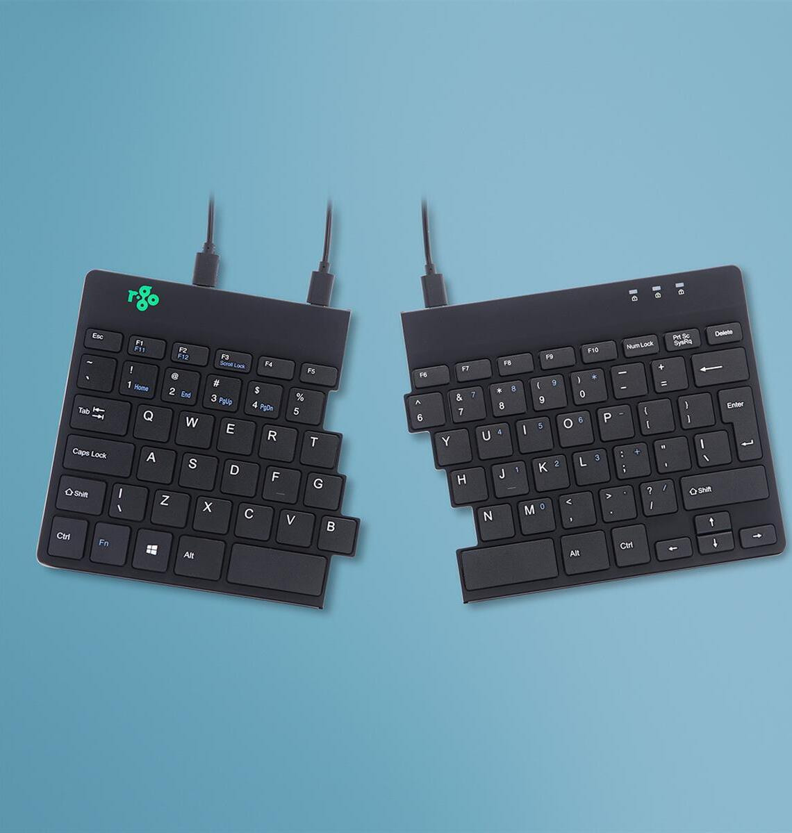 R-Go Tools RGOSP-USWIBL R-Go Split Toetsenbord US-Layout Zwart