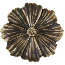 HOME STORY Wanddekoration Blume   ¦ gold ¦ Kunststoff ¦ Maße (cm): T: 4.5  Ø: 35.0