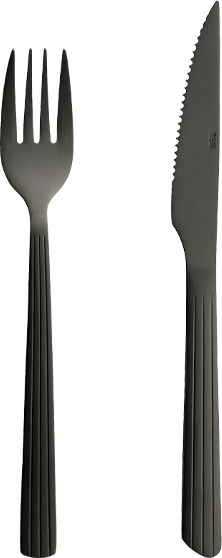 Aida Raw Steaksæt 8 Dele - Mat Sort