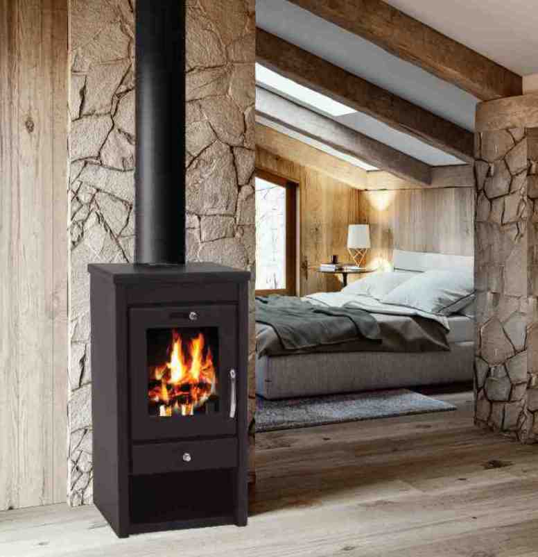 Kaminofen 7kW Holzofen Kachelofen Werkstattofen Heizofen Ofen Kamin A 56310