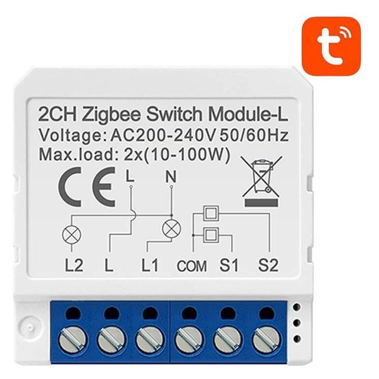 Avatto Smart Switch Module ZigBee LZWSM16-W2 No Neutral TUYA (LZWSM16-W2)