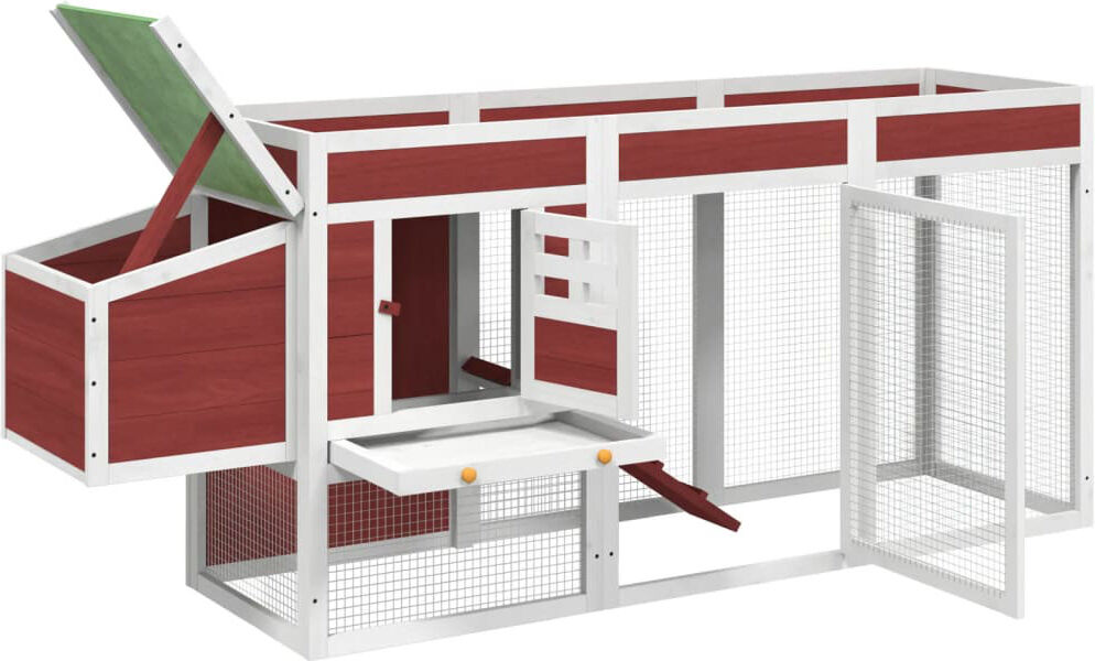 Archie & Oscar Ila 1.02 m² Chicken Coop with Chicken Run Mocha/White 1.02m²