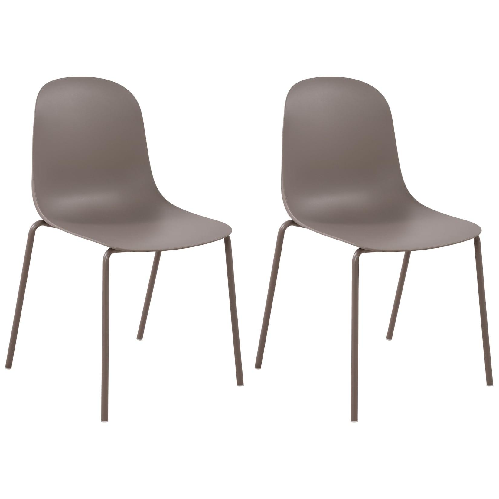 CLP 2er Set Stuhl Hardin Farbe: taupe