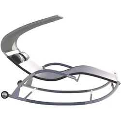 Leco Rollbare Doppel-Schaukelliege mit Sonnendach "Edda",anthrazit-grau,206 x 146 x 165 cm (L x B x H)