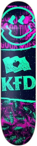 Skateboard Deck KFD Logo DIY (8.25" - Purple)