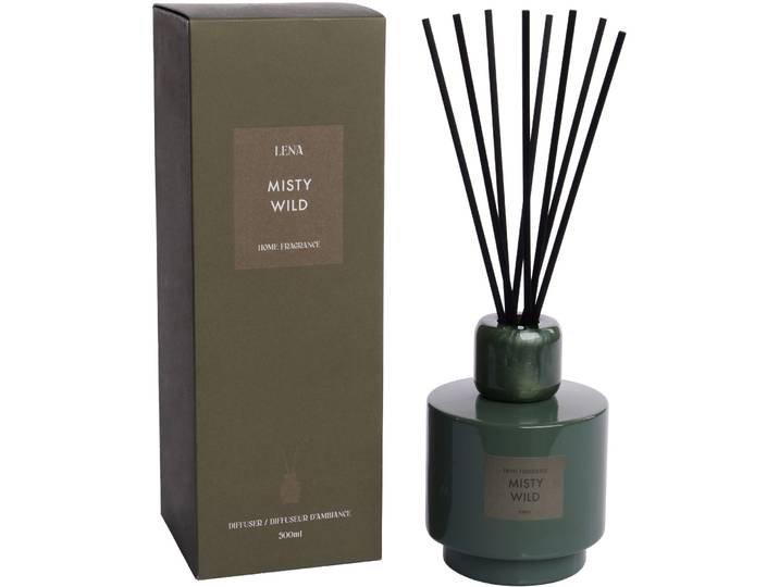 Diffusor Lena olive Misty Wild 500 ml - Material: Glas/Polyresin