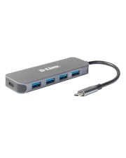 D-Link USB-C to 4-Port USB 3.0 Hub with Power Delivery (DUB-2340)