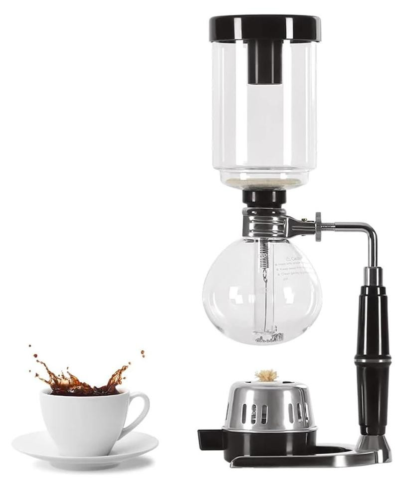 Dripio Sifon koffiemachine voor 5 kopjes, 600 ml met alcoholbrander