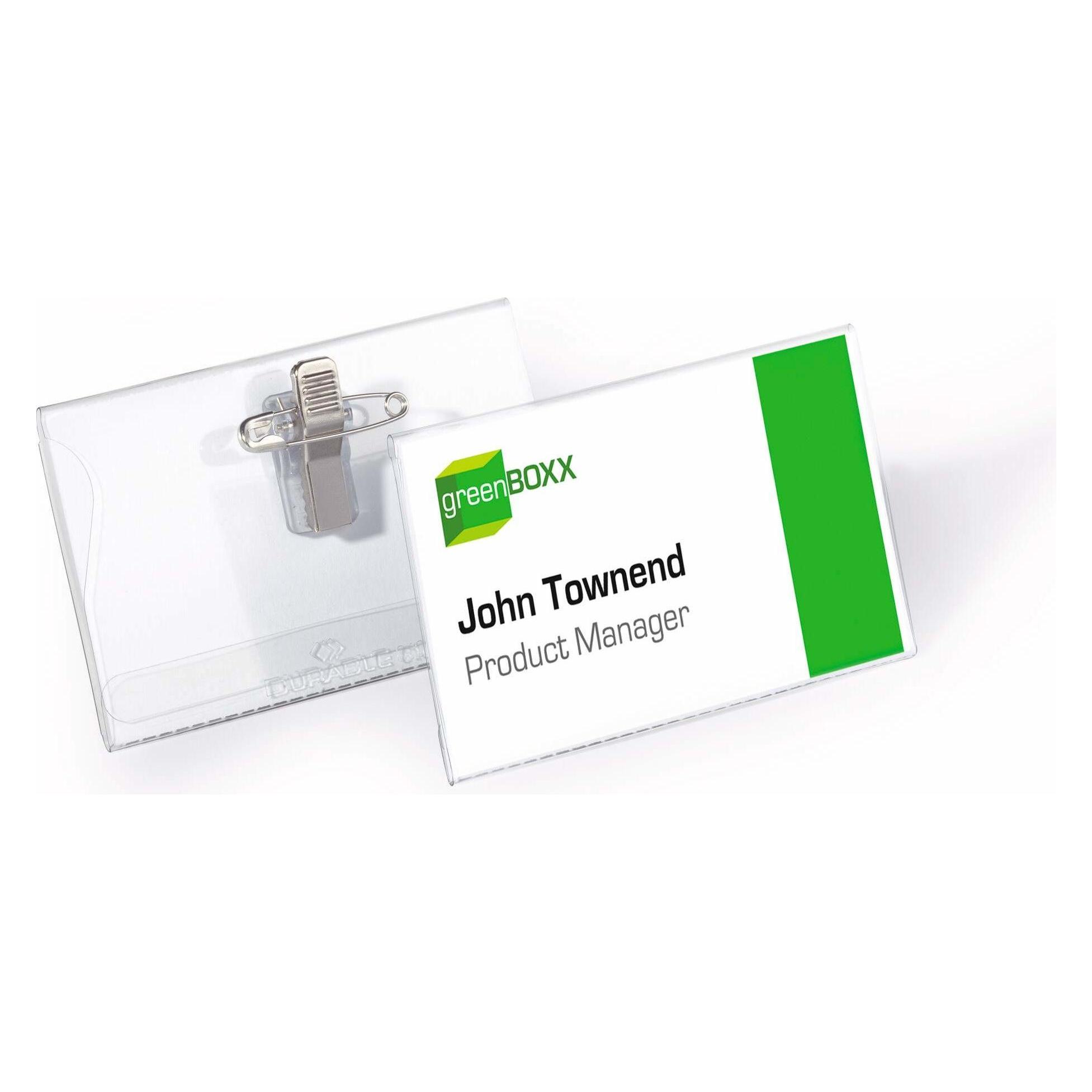 Durable Namensschild m/Klemme 90x54mm (861019)