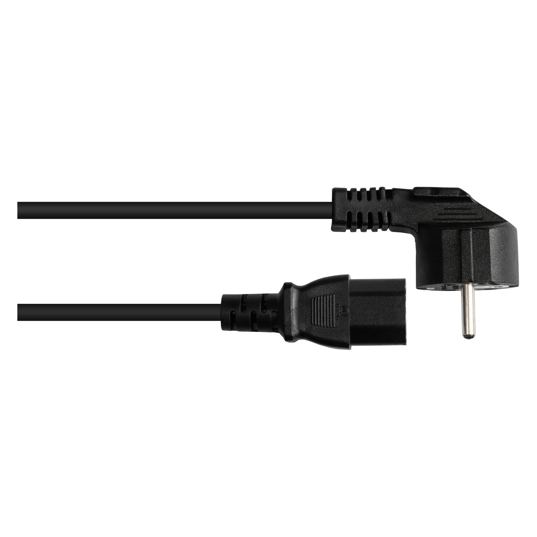 Good Connections P0150-S050 Stromkabel Schwarz 5 m Netzstecker Typ E+F C15-Koppler (5 m) (P0150-S050)