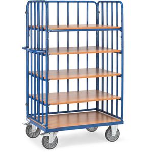 Fetra Etagenwagen 8353-1, 3 Wände mit Streben, 5 Etagen, 1200 x 800 mm, Tragkraft 600kg