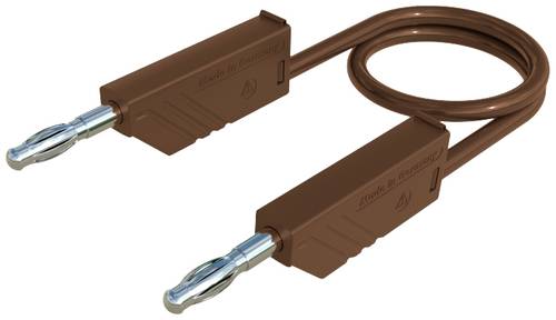 Hirschmann Test & Measurement MLN 25/2,5 BR Messleitung Lamellenstecker 4mm Lamellenstecker 4mm 25.00cm Braun 1St.