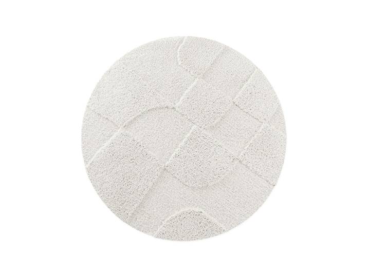 Tapis de bain rond à relief blanc 80 rd.