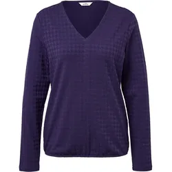 Tchibo - Strukturiertes Langarmshirt - Damen - Gr. S - pflaume