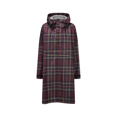 Regenjacke CODELLO "Codello Poncho", Damen, rot, Obermaterial: 100% Polyester PES., kariert, relaxed fit, Jacken Regenjacke, mit Karomuster