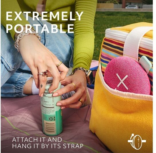 Ultimate Ears MINIROLL Portable Bluetooth Speaker IP67 - Pink