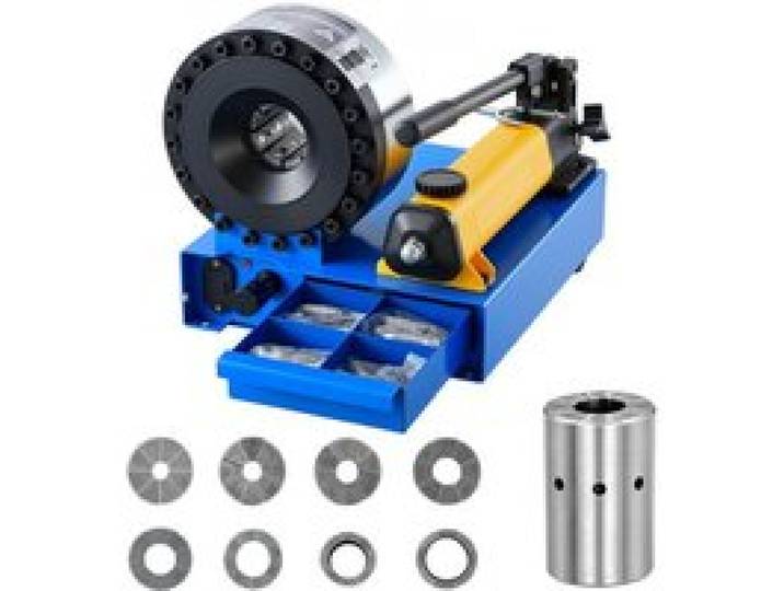 VEVOR Schlauch Crimper, Schlauch-Crimpwerkzeug mit 8 Matrizen & einem Crimpbereich von 6 bis 28 mm, für Niederdruck- & Hochdruck-Ölleitungen, Gas-/Wasser-/Klimaanlagenschläuche & Kabelverbindungen