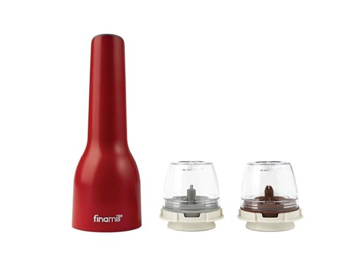 FinaMill GP813437-111SAN USB Gewürzmühlen-Set, Kunststoff, Sangria Red
