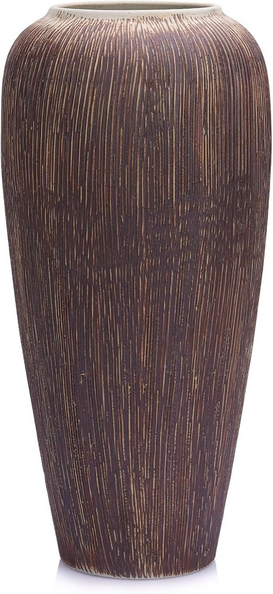 Rustieke keramische terracotta vaas voor tijdloze decoratie, 35 cm