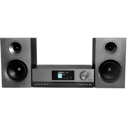 Soundmaster ICD5000SW (Bluetooth, CD Player, Spotify Connect, WLAN, 2x 50 W), Stereoanlage, Silber, Grau