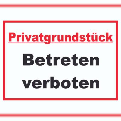 HB-Druck Privatgrundstück Betreten verboten Schild A6 (105x148mm)