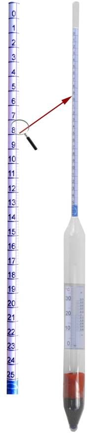 Vina Saccharometer 0 - 25 % mas.