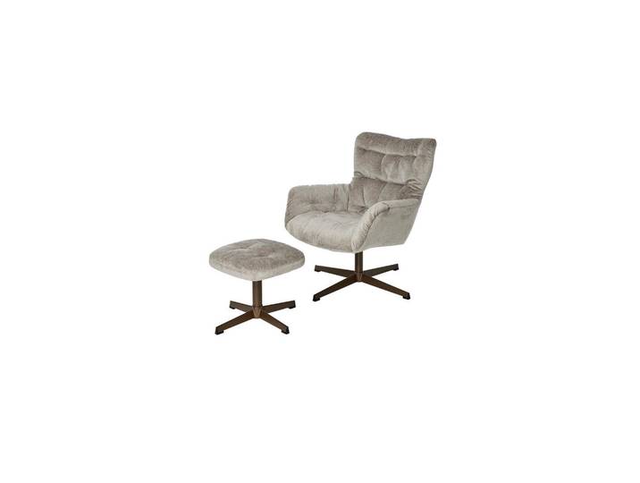 Mid.you Relaxsesselset, Grau, Kupferfarben, Holz, Pappel, Sperrholz, 83x88x80 cm, Wohnzimmer, Sessel, Relaxsessel