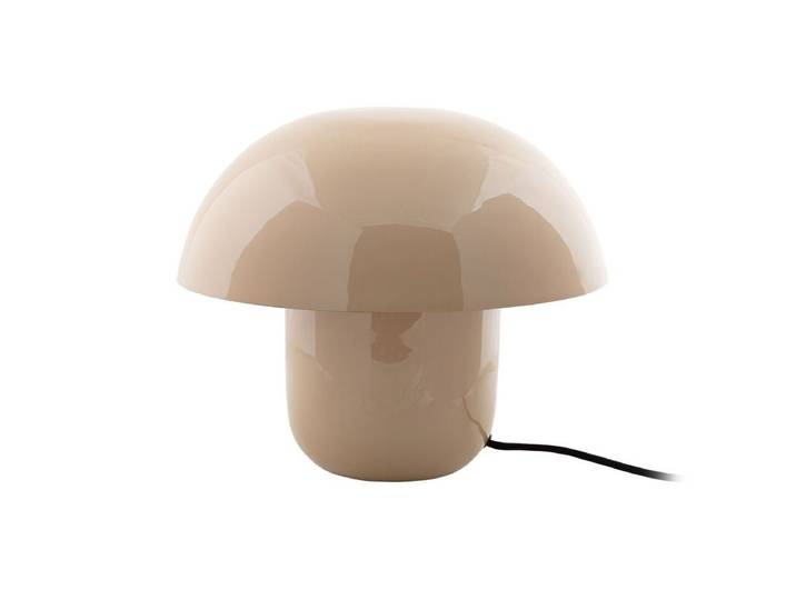 Tischlampe Fungi - Designleuchte aus Eisen in Pilzform - weiches Braun - Luxusbetten24